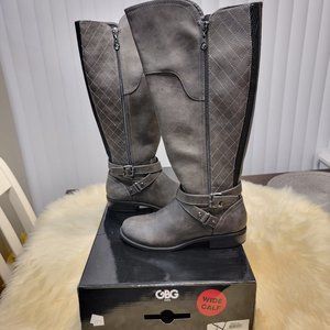 G by Guess Haydin Quilted Riding Boots - Size 8 MWC